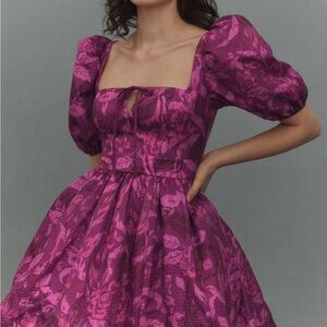 Chloe Corset Pink Floral Dress